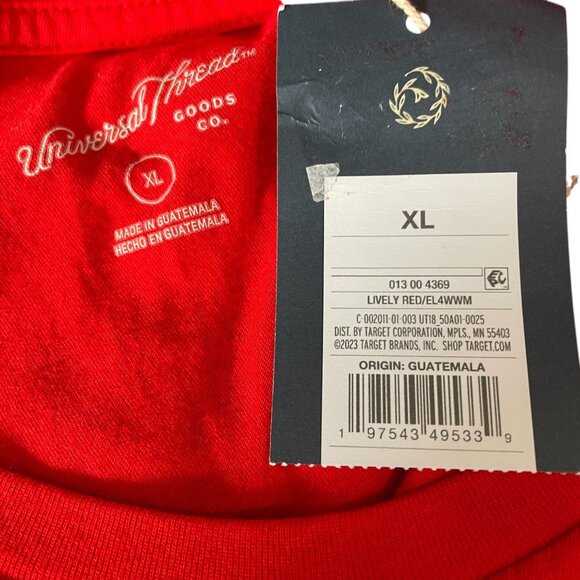 Red Crop Tee & Plaid Pleated Skirt Set XL – Preppy Y2K Grunge Style with Patches - Picture 3 of 16